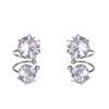 2Pcs Shiny Double-Layer Zircon Ear Clip for Women Exquisite Ear Cuff Earrings Without Ear Holes Fashion Non Piercing Ear Jewelry