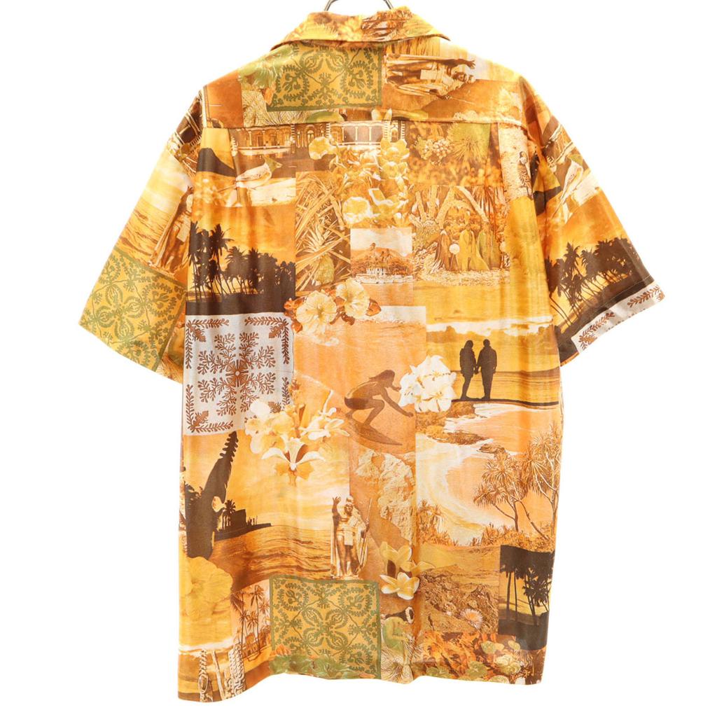 80s 90s Made in Hawaii Old Landscape All-over Pattern Short sleeve Aloha shirt Men's Used