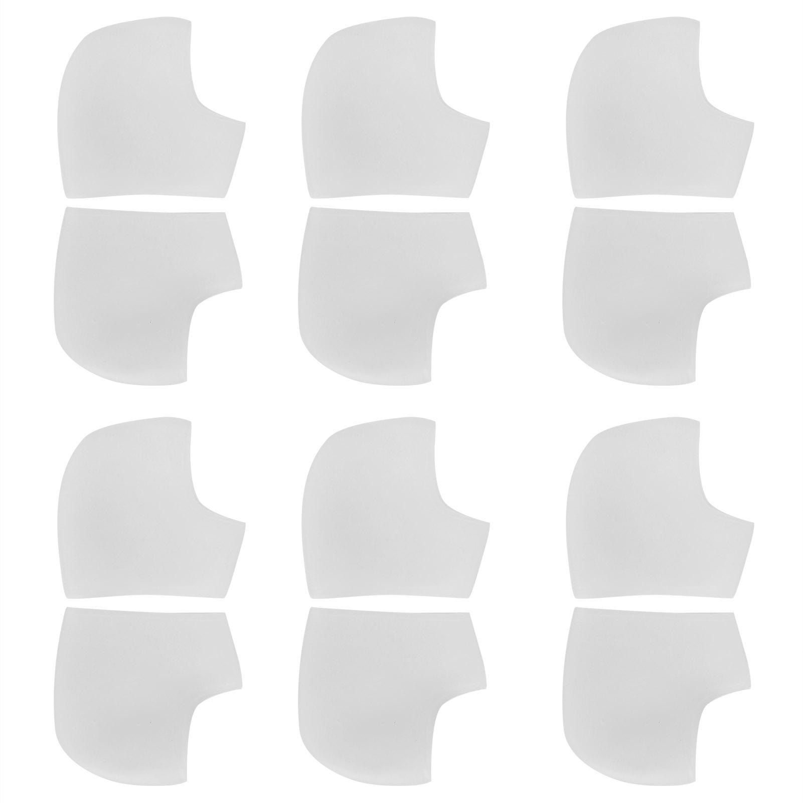 6 пар подушек для пяток, защитная подушка, амортизирующая защитная крышка для пятки с отверстиями White
