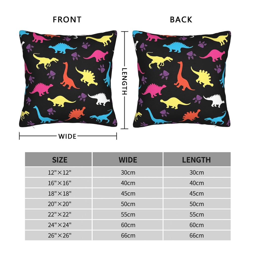Fluorescent Rainbow Cartoon Dinosaur Pillow Case Graphic Pillow Cover Morden Pillowcases For Wedding Party Home Decor