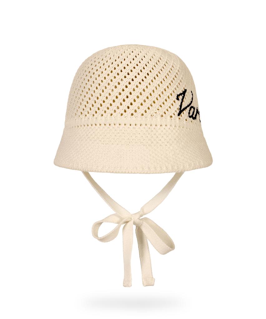 Bajal New Wave Bazal Punched Knit Bonnet Hat Natural