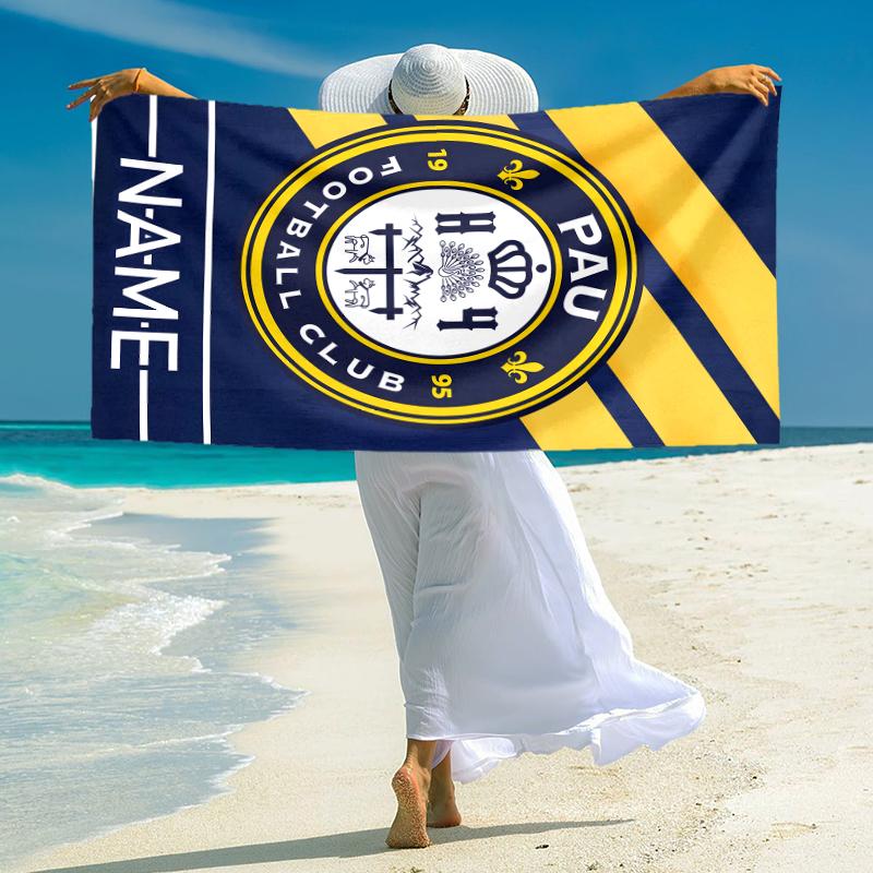 Personalized Lion Crest Emblem Beach Towel Microfiber Beach Towel Thin Absorbent for Beach Swimming Yoga Bath Sports. 0910148