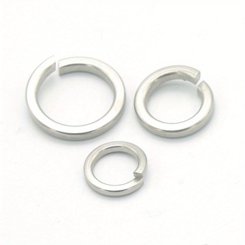 1 Set 304 Stainless Steel Boxed Gasket Stainless Steel Screw Flat Washer M3-M10 Combination Spring Washer Set of 260 Pieces