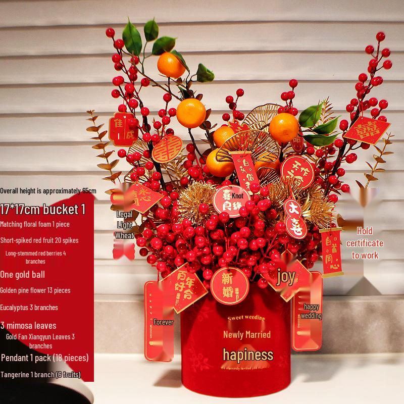 Fortune Flower Bucket: Home & Wedding Décor, Housewarming & Newlywed Gift