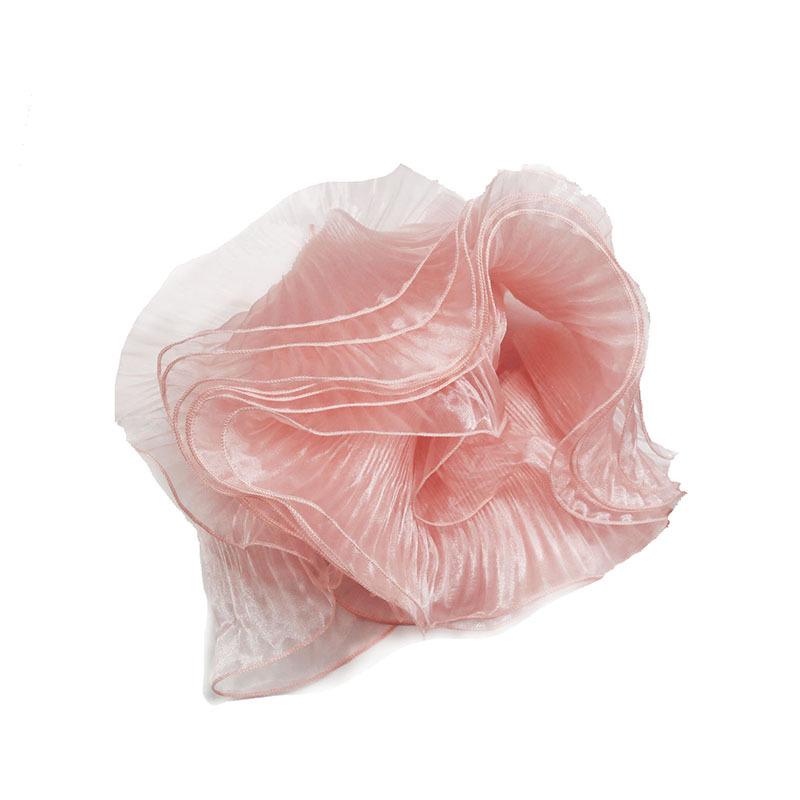 Transparent Pleated Lace Fabric with Large Wave for Wedding Dresses, Evening Gowns, Children's Clothing & DIY Designer Accessories