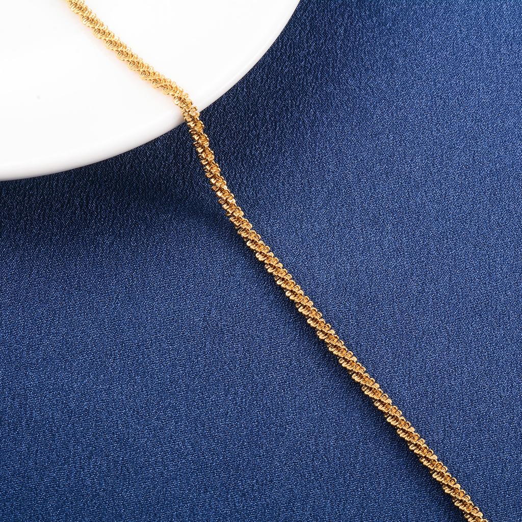 Glitter Chain Necklace Stainless Steel Jewelry Accessories for Women Men Silver/Gold Plated Choker on the Neck Collar DIY