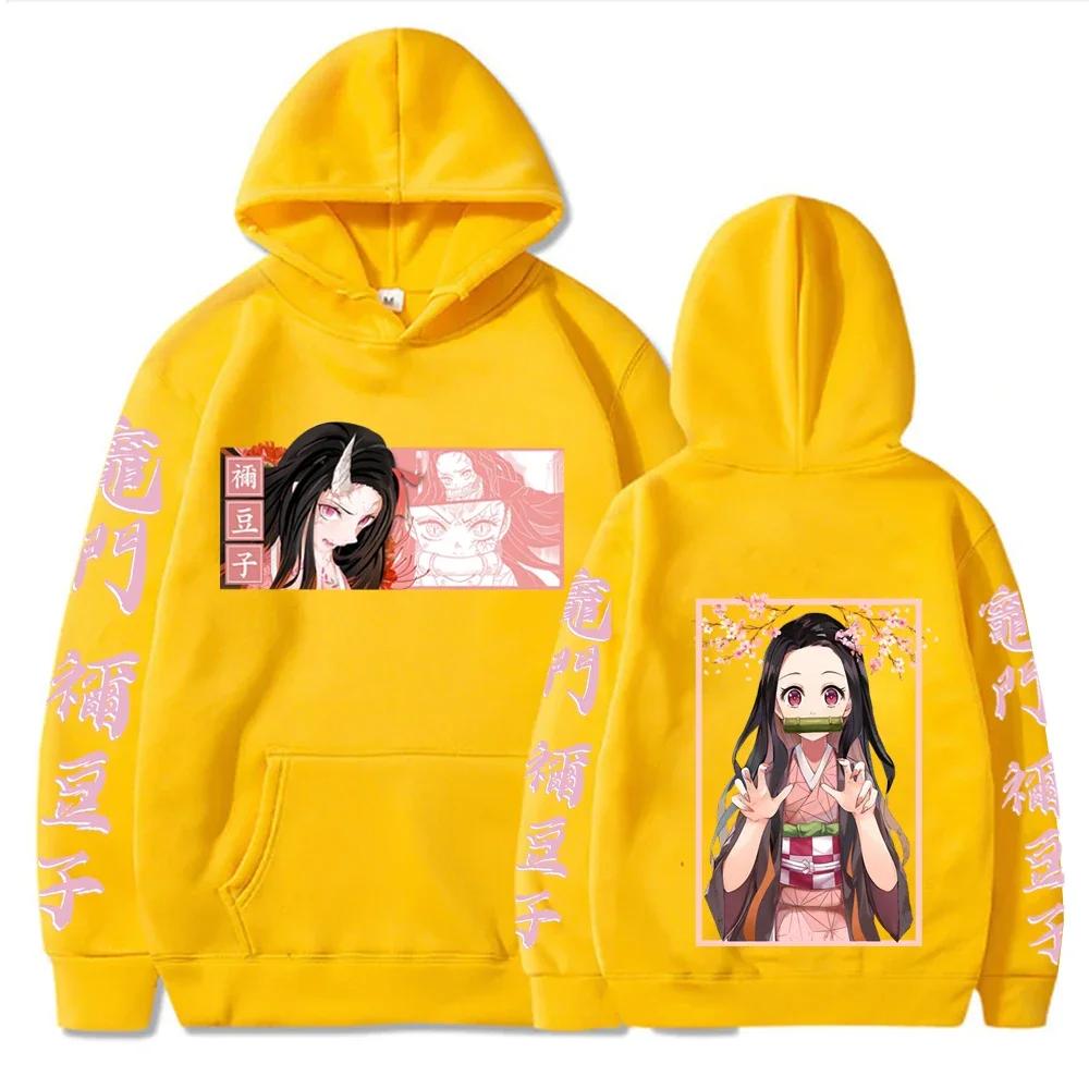 

Japan Anime Demon Slayer Kamado Nezuko Printing Women Hoodies Plus Size Sweatshirt Harajuku Girl Autumn Warm Pullover Streetwear 3XL