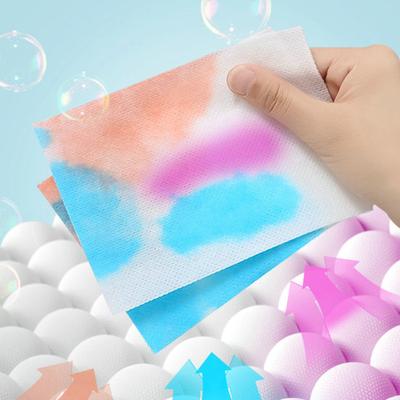 50Pcs/Pack Useful Save Time Use-and-discard Anti-staining Laundry Tablet Colorful Clothes Color Protection Absorbent Paper Home Supplies