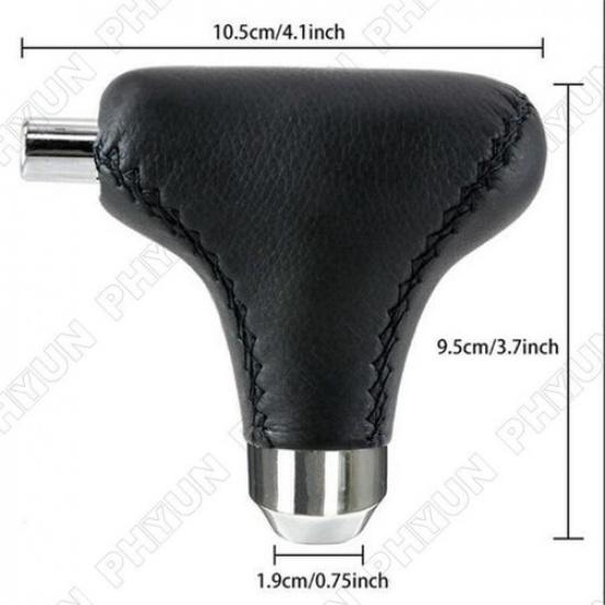 Black PU Leather Automatic Gear Shift Knob Shifter Handle Lever Stick Universal