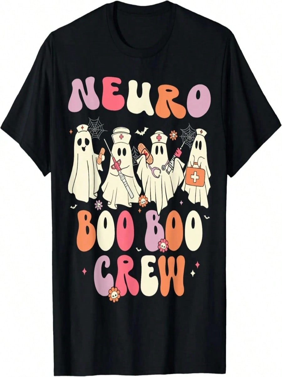 Neuro Boo Crew Neurology Nurse Halloween For Women T-Shirt S