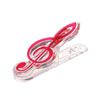 Härlig plastmusikboksida Musiknotform Klämma Treble Clef Bookmark