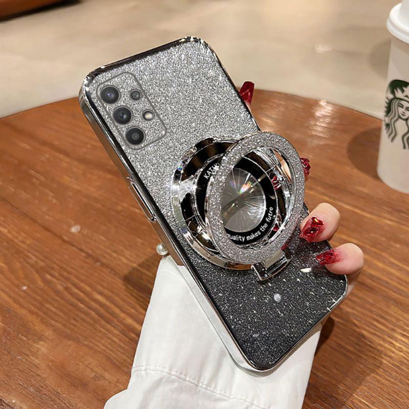 Deluxe Magnetic Bracket Electroplated Phone Case for Samsung Galaxy S24 Ultra S23 S21 FE S22 S20 Pro Note 20 Ultra 10 9 8 5G