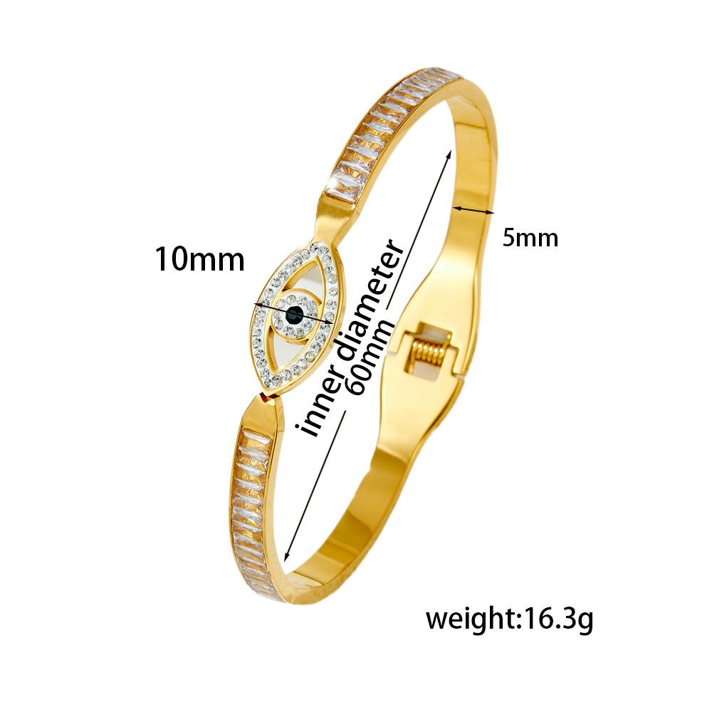 European and American Ins Style Retro Bracelet Light Luxury Versatile Bracelet Devil's Eye Women Fashion High-end Zircon 2026