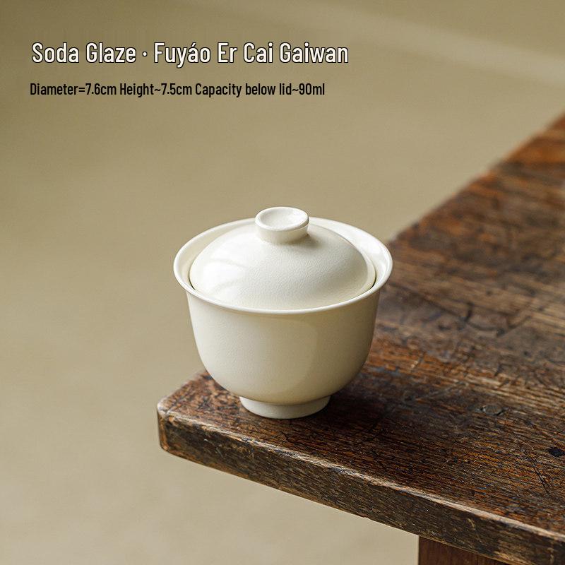 

Guanlan Crackle Glaze Handmade Ceramic Gaiwan Tea Set - Gongfu Style Tea Brewing Bowl 90ml
