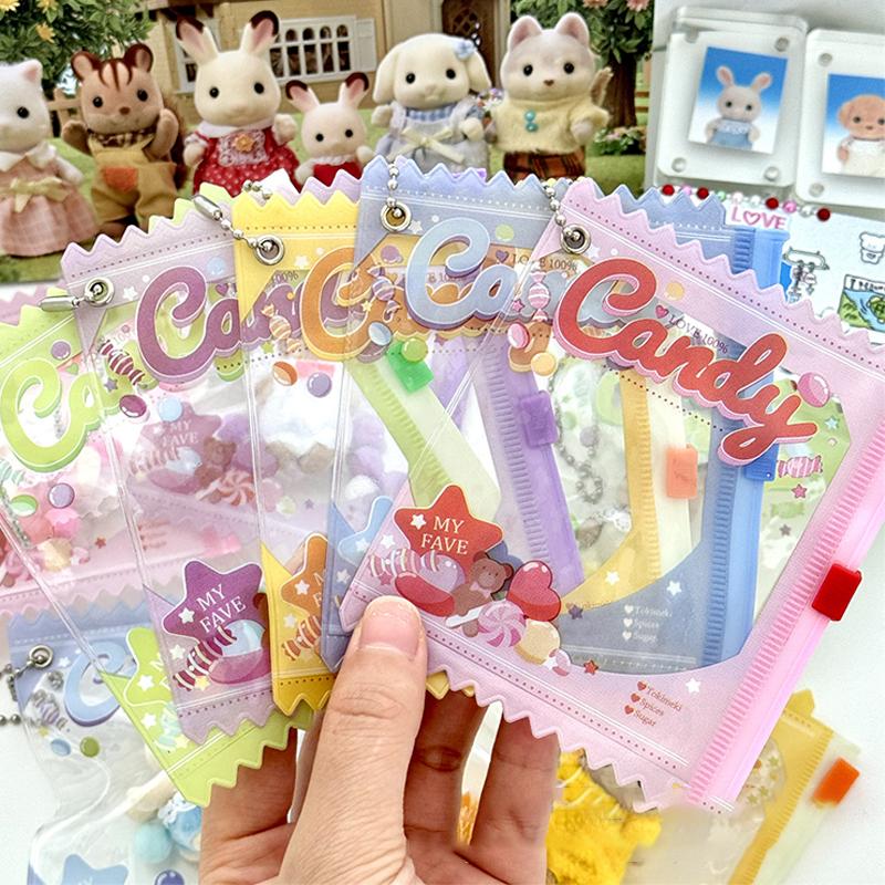 1Pc Candy Bar Bag Anime Themed Badge Storage Case Pendant Protective Shell Card Doll Bag Pendant Keychain