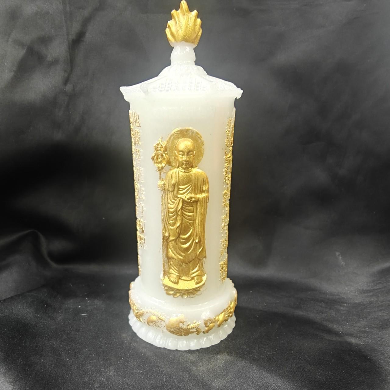 

Jade Imitation Gold-Painted Luminous Buddha Pagoda Ornament, 6.5*17CM Zen Decor Supreme Zen Hall