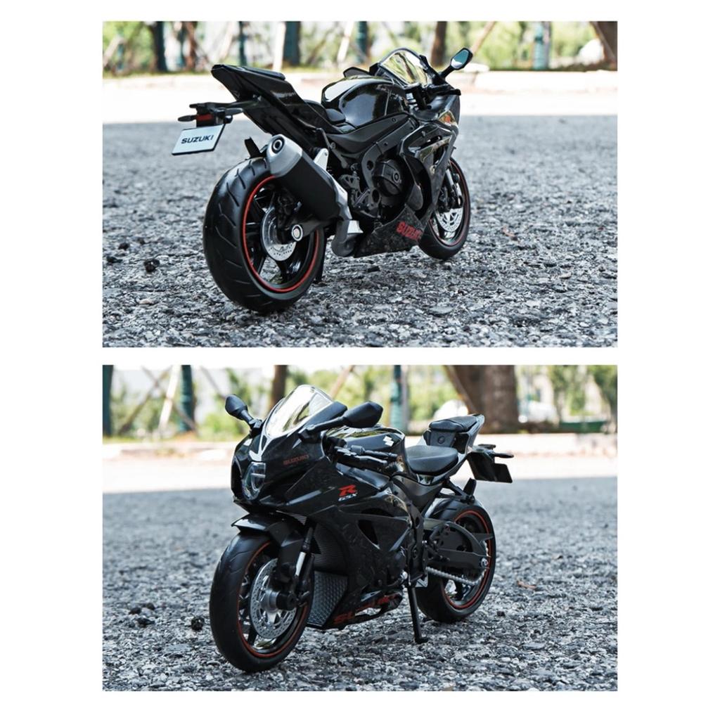 1/12 Suzuki GSX-R1000R Alloy Racing Motorcycle Model Diecast Street Cross-Country Motorcycle Model Simulation Childrens Toy Gift