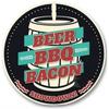 Metal Poster Round BBQ Beer Outdoor Wall Art Decor