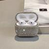 Diamante d'Argento di Lusso per Cover Auricolare Bluetooth Apple AirPods 1ª Generazione AirPods Pro 1