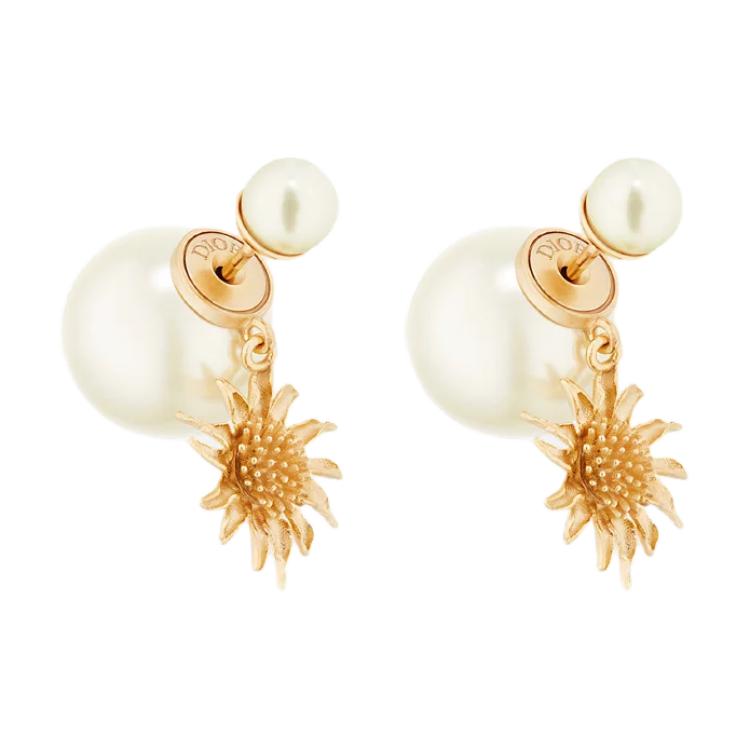 

Dior 25 Early Spring Brand Logo Thistle Flower Metal Resin Earrings Women earrings Gold E3647WOMRS_D301 Basic Packaging-Dust Bag,F,Gold