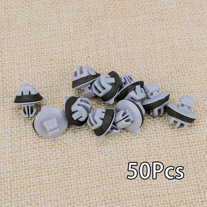 50pcs/set Car Fender Flare Exterior Side Door Moulding Clips Retainer Fastener Fit for Toyota Grey