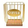 Fashionable Elegant Sturdy Coffee Storage Basket Solution Opening for Efficient Organization of Coffee Supplies