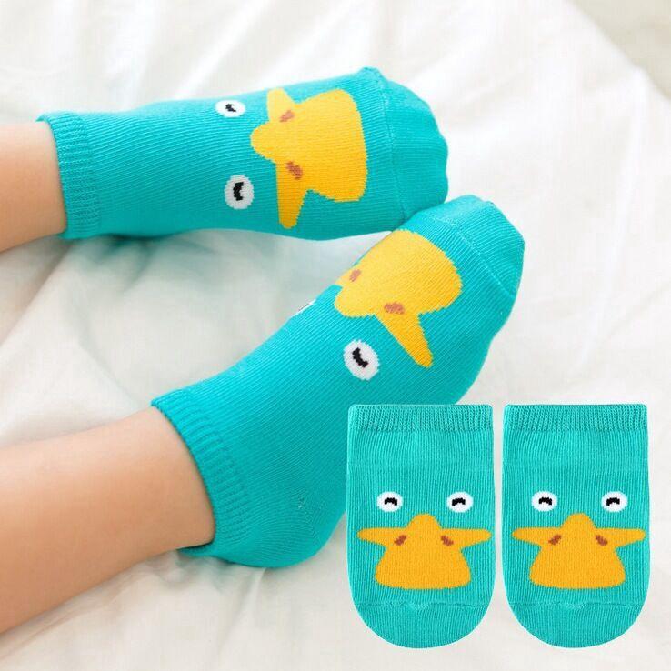 Kids Cartoon Cotton Socks Non-Slip Baby Toddler Floor Socks Random Color
