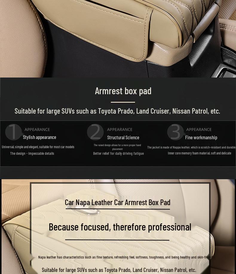 Universal Armrest Box Heightening Pad for Prado / Land Cruiser / Patrol