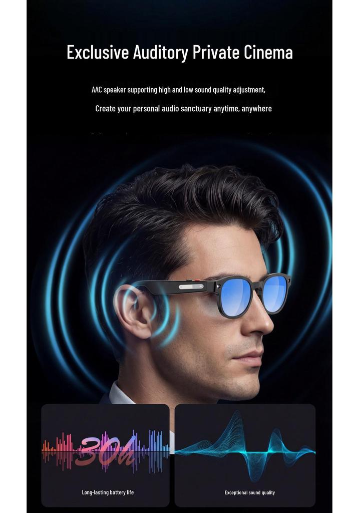 Smart Glasses WiFi 200W Camera: Anti-Shake, Photo/Video Recording, AI Translation (Model AIMB-S1)