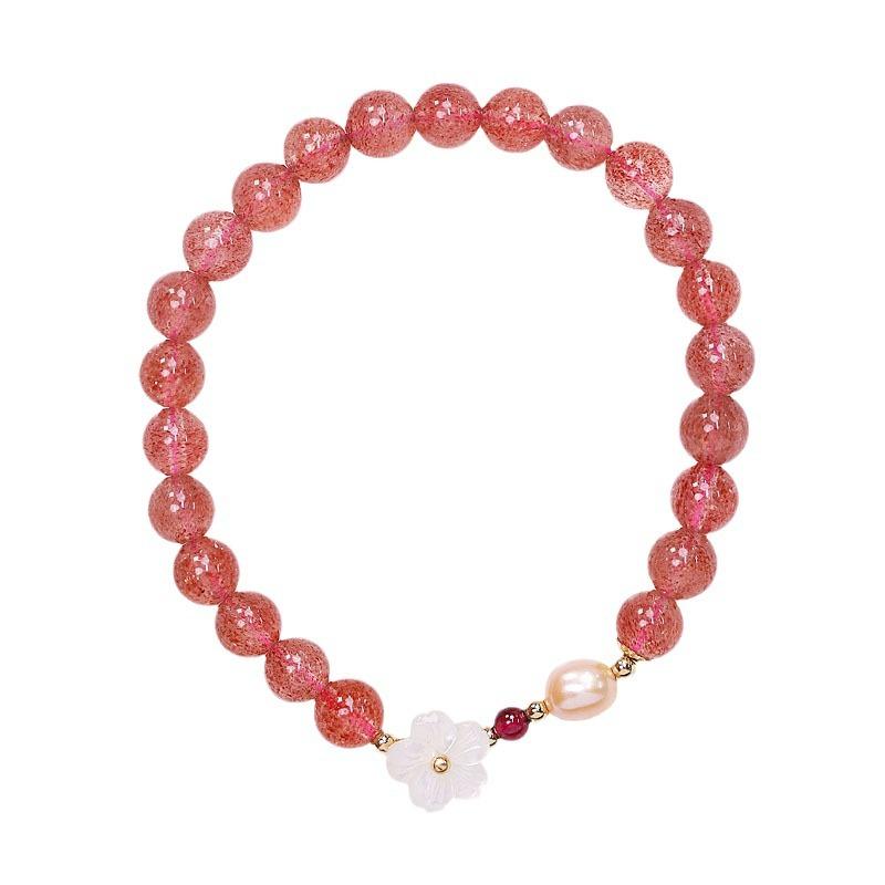 Strawberry crystal bracelet Bangles Women Fashion Jewelry accessories Gift