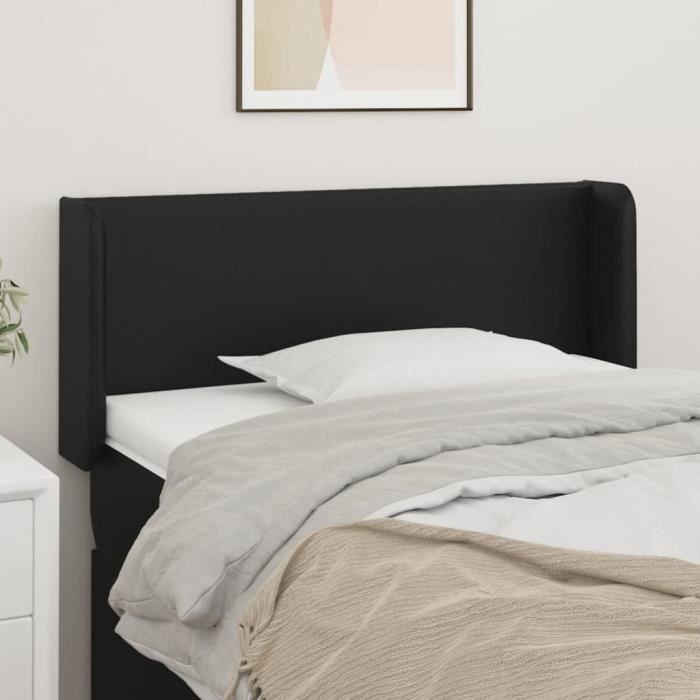VidaXL Headboard with Ears Black 83x16x78-88 Cm Faux Leather3118560