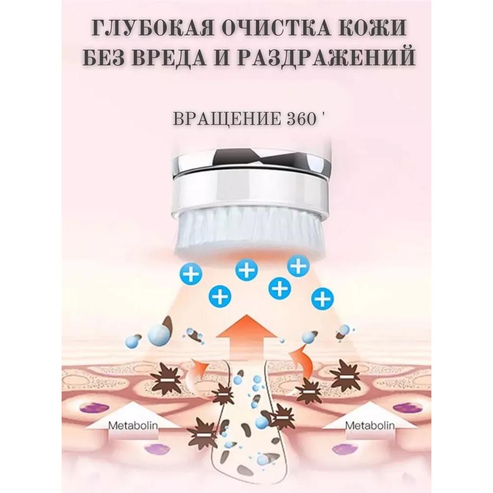 Electric brush for washing and massaging the face / Device for cleansing and caring for facial skin 4in1