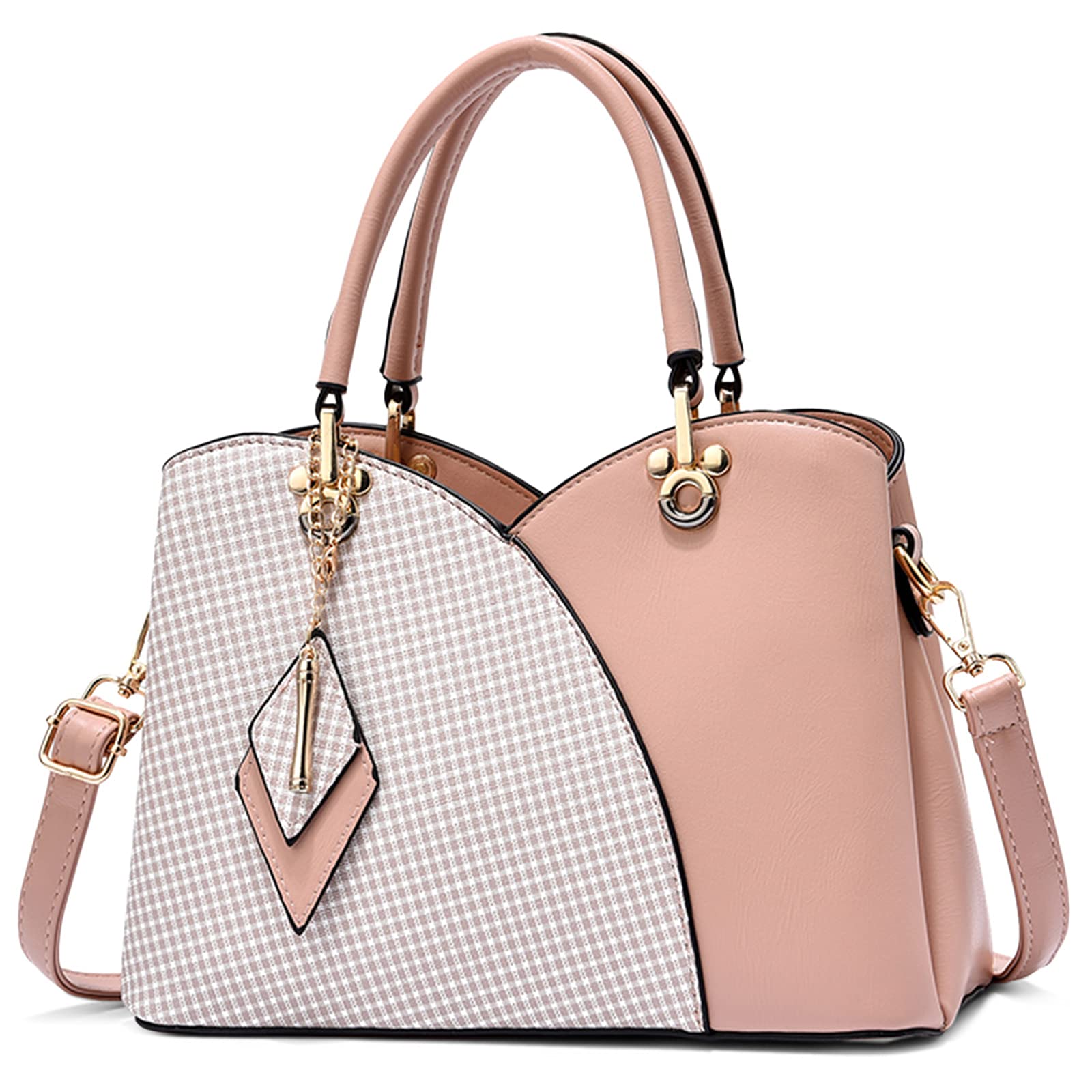 

СТИЛЬНА КЛІТЧАСТА СУМКА НА ПЛЕЧІ FORRICA З ВЕЛИКИМ ПУ ТА ДІАМАНТАМИ, ІДЕАЛЬНО ПІДХОДИТЬ ДЛЯ та РОЖЕВА ЖІНОЧА, ЄМНІСТЬ, ШКІРА, ПІДВІСКА, ДЛЯ ПОЇЗДОК НА РОБОТУ, ПОБАЧЕНЬ, БІЛЬШЕ, рожевий