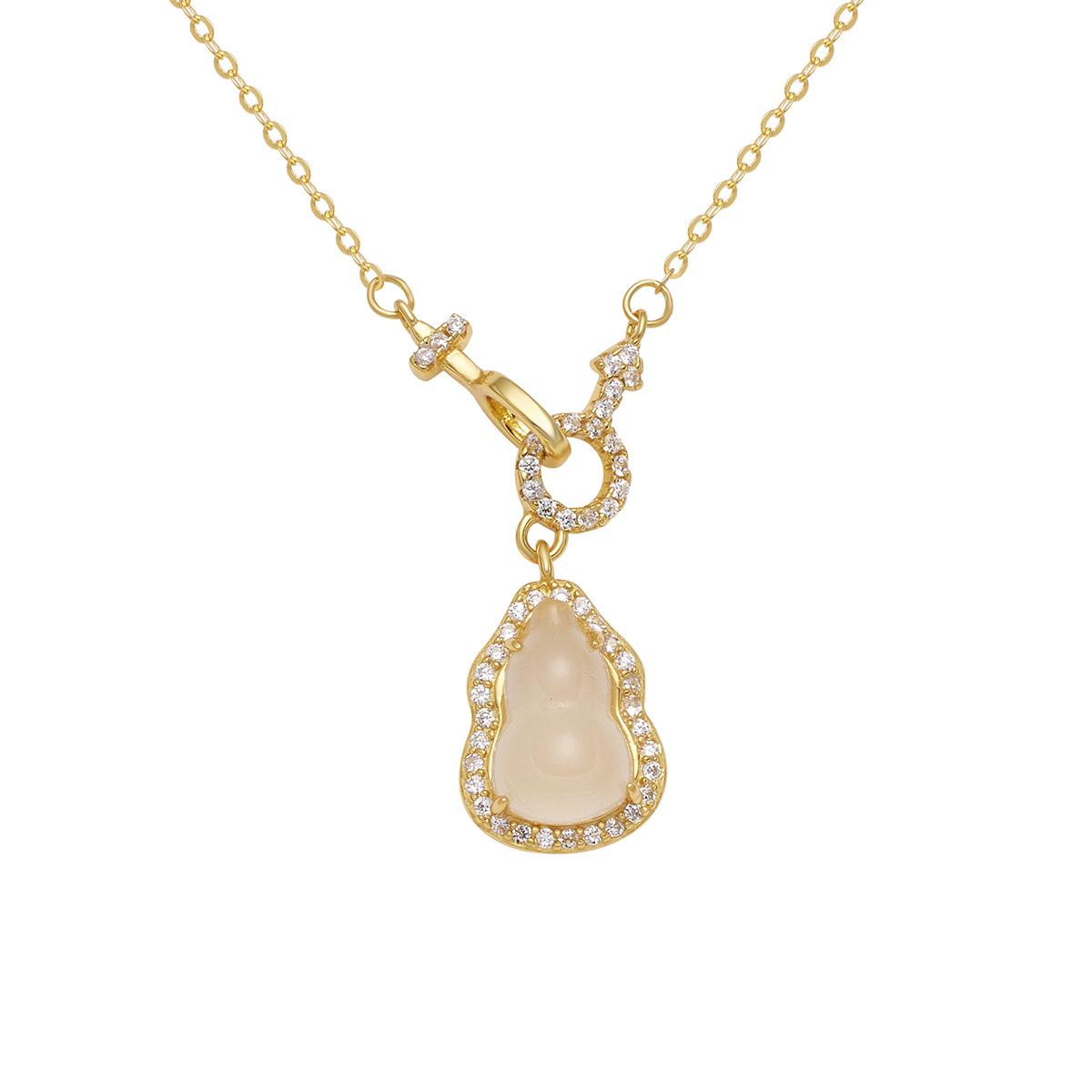 

Серебряное ожерелье в форме тыквы из натурального халцедона S925, женское, легкое, роскошное, высокого класса, переплетенная цепочка на ключицу, ювелирное украшение 925 Silver