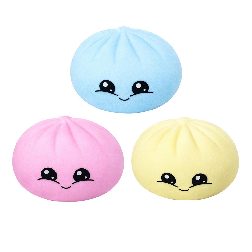 Colorful Dumpling Squishy Stress Relief Balls With Steamer Reusable Rebound Squeeze Reliever Toys Dough Ball Home Office Gifts