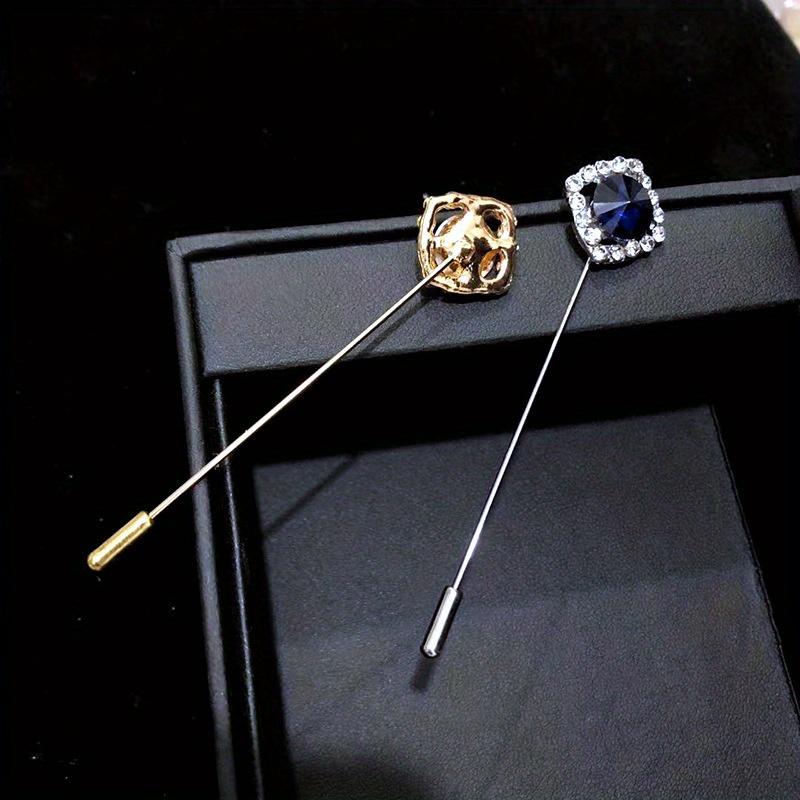 1pc Retro Personality Men's Brooch Suit Jacket Accessories Corsage Pin Insert Brooch Jewelry One-line Brooch