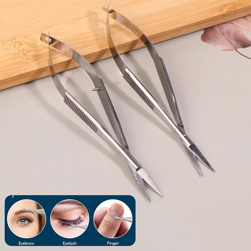 Tesoura para Manicure Russa Ponta Curva/Reta Tesoura Profissional Aço Inoxidável Removedor de Pele Morta do Unha Cortador de Unha Ferramenta para Unhas
