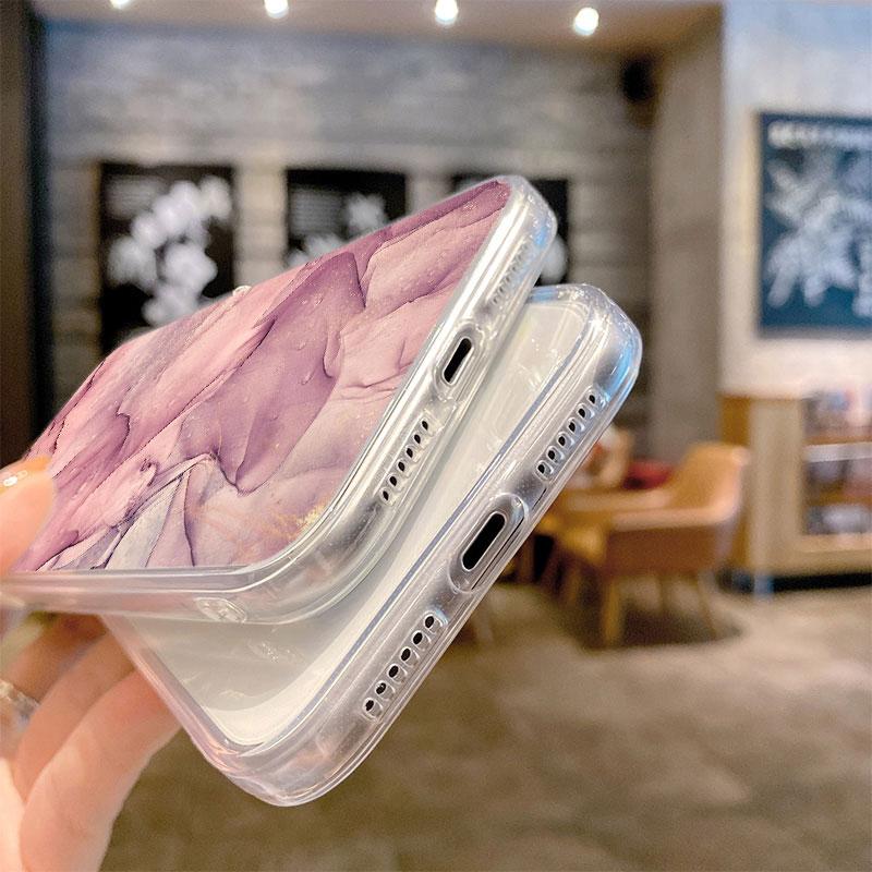 Clear Case For Apple iPhone 13 Pro 11 14 12  7 8 Plus SE 2022 XR X XS Max 6 6S Silicone Phone Cover Marble Pattern