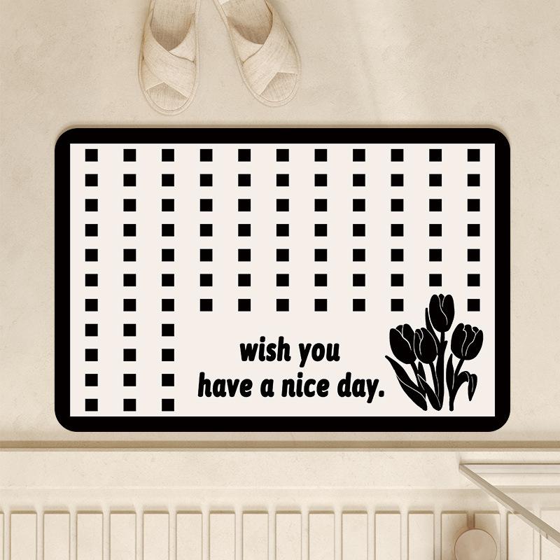 Bathroom Mats Kitchen Mats Doormats Front Door Mats Dirt Repellent Non-Slip Floor Mat Shower Rugs Machine Washable