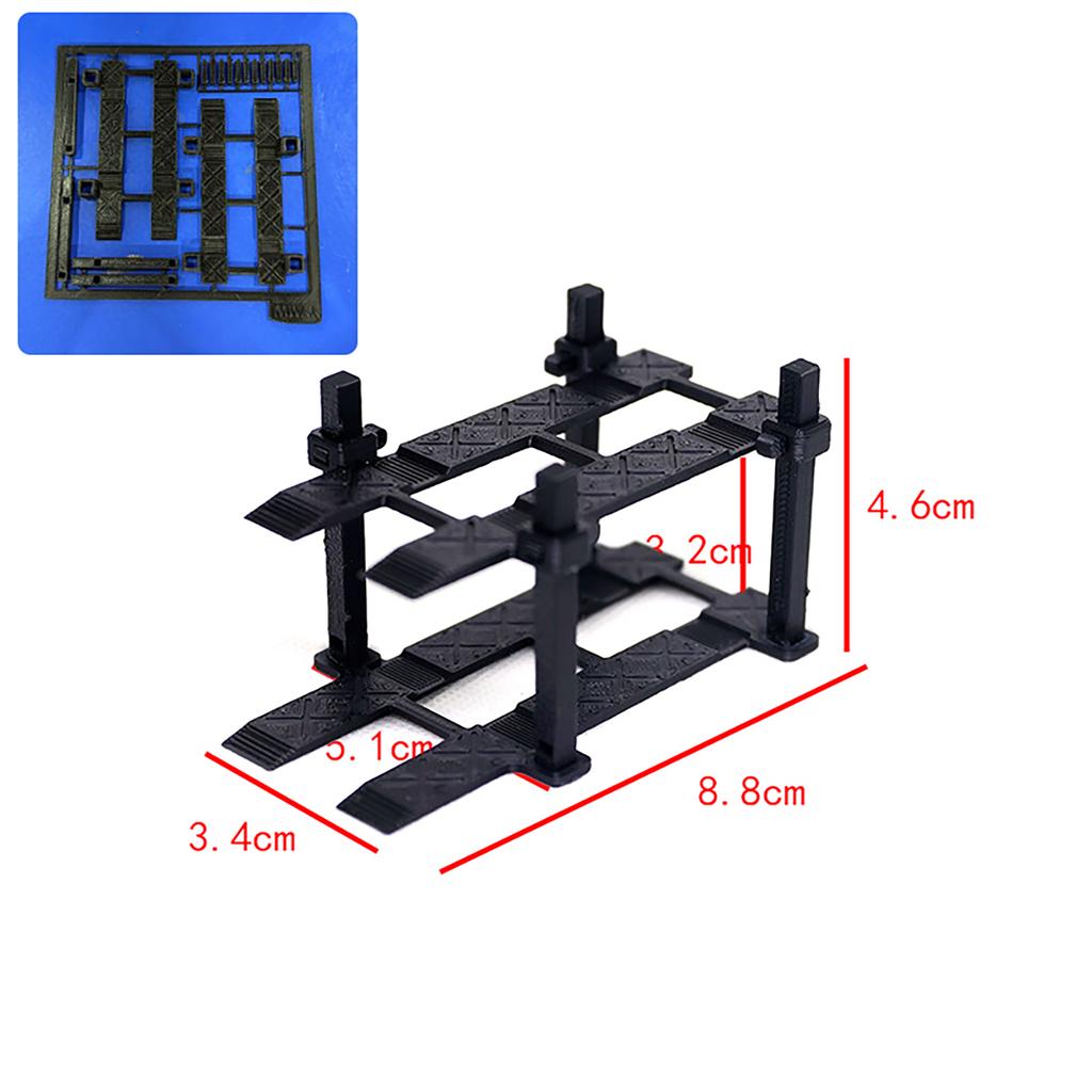 3D Printed Double-Layer Parking Rack Display Stand for 1:64 Scale Diecast Model Cars Diorama Accessory