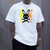 Men's Casual Round Neck T-shirt with Unique Rabbit Skull Pattern - the Perfect Choice for Summer