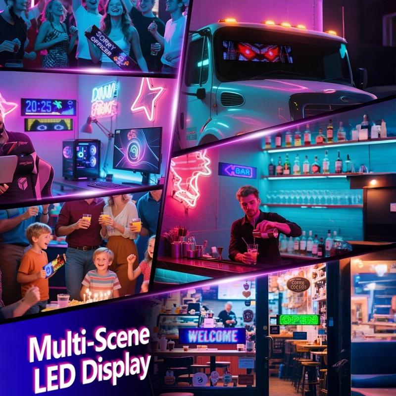 2PCS Devil Eyes Light LED Matrix Pixel Panel Dynamic Scrolling Text LED Screen Remote APP Control Waterproof for Car Windshield