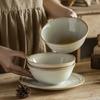 European Retro Ceramic Tableware Beiyu Sheng Series Bowl Set Household Salad Bowl Vegetable Plate Pasta Plate High Value