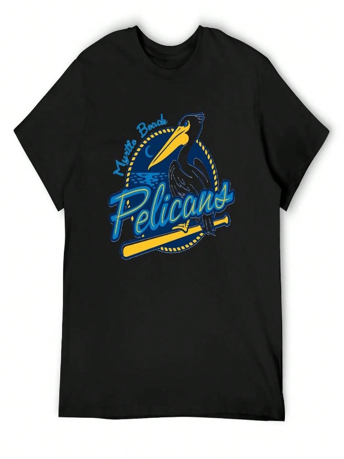Myrtle Beach Pelicans Classic T-Shirt Vintage Clothes For A Boy Funny Shirt Cotton T Shirts For unisex Pack S разноцветный