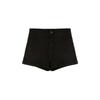 Hong Kong Style High-Waisted Black Denim Shorts for Women - Slimming Summer Super Short Pants