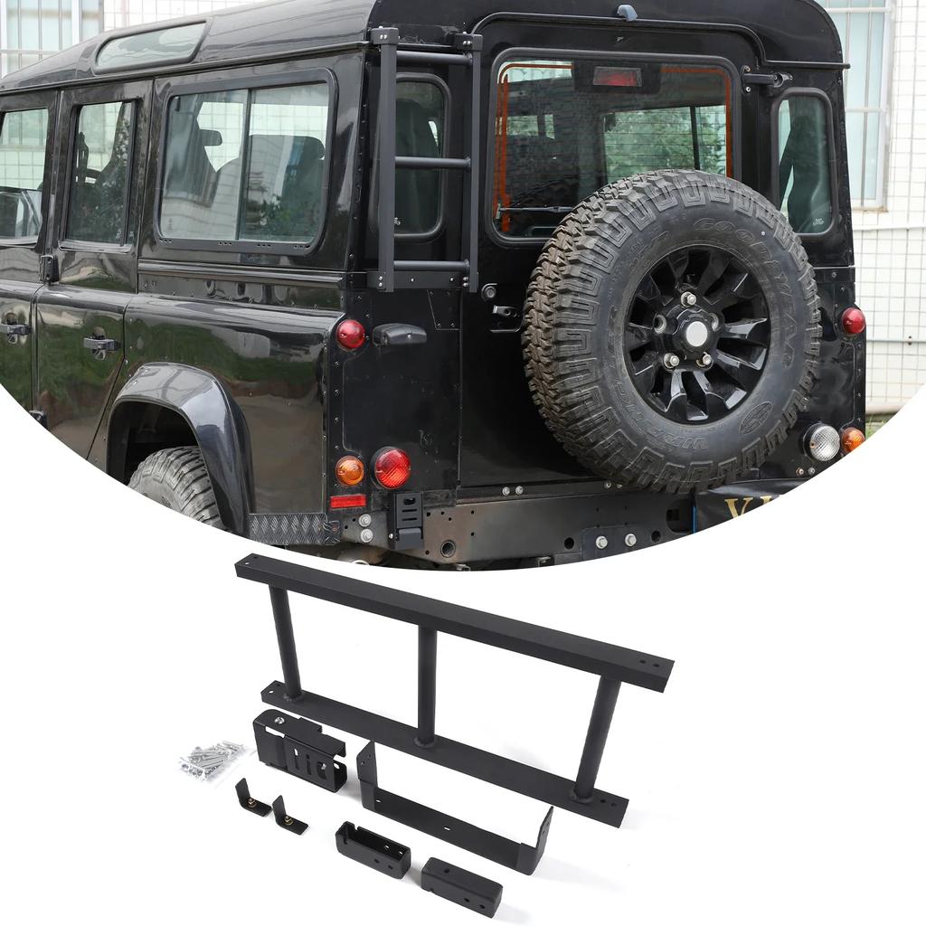 For Land Rover Defender 110 130 2004-2018 Car-styling Aluminum Alloy Car Rear Tail Door Ladder Climbing Car Accessories