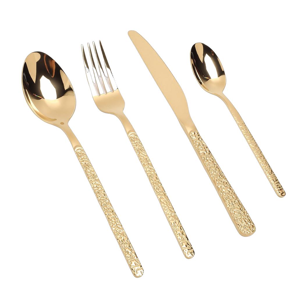 Flatware Set for 6 Person Stainless Steel Utensil Cutlery Set Fork Spoon Tableware Dishwasher Safe for Restaurant Wedding Party