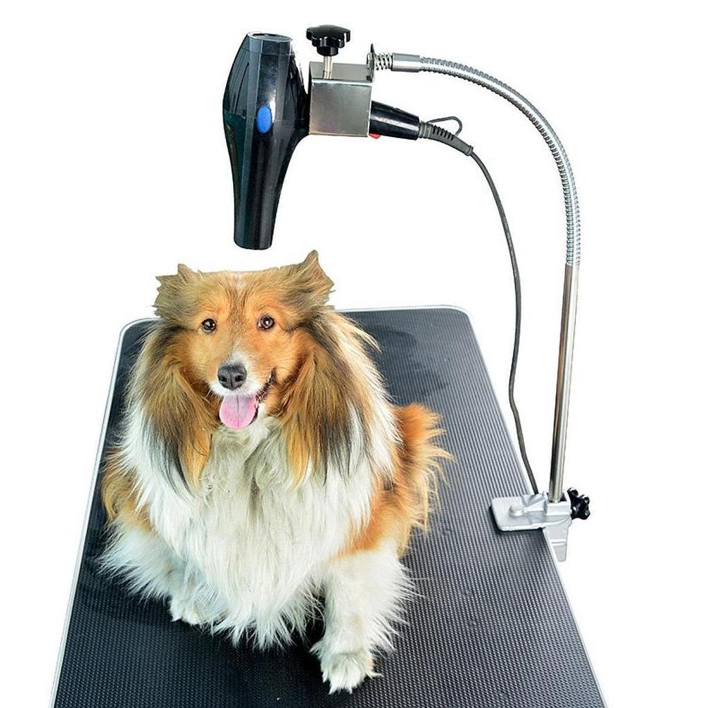 Stainless Steel Dog Cat Hair Dryer Stand with Clamp Adjustable Hose Tube Cat Grooming Support Pet Care Accessories