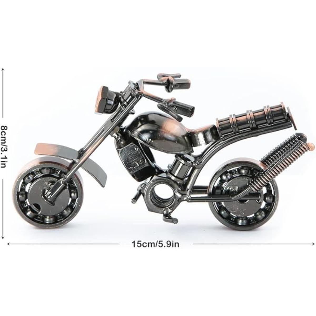 

Iron Motorcycle Model Vintage Metal Retro Handicraft Motorcycle Home Decor Ornaments for Motorcycle Lovers, Desktop Decoration, Birthday Gifts Bronze