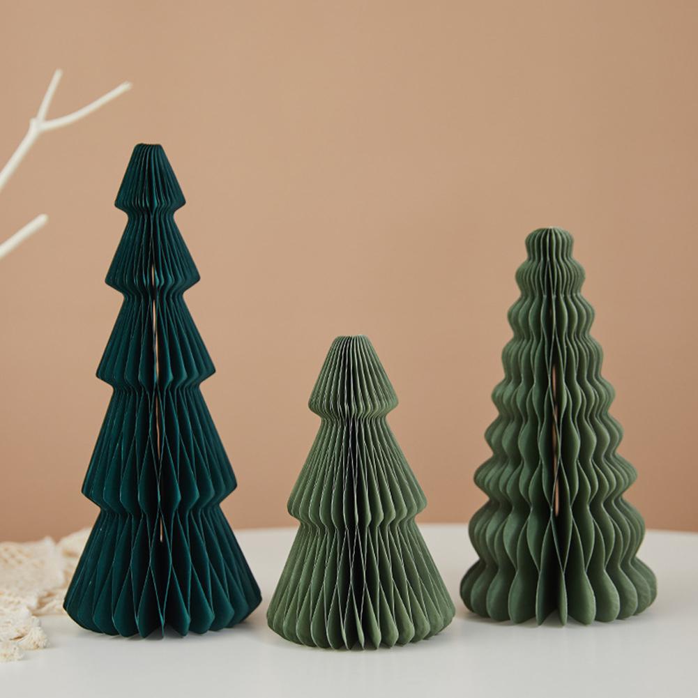 3Pcs Honeycomb Christmas Tree Honeycomb Paper Christmas Tree Paper Christmas Tree for Festive Home Decor and Photo Props
